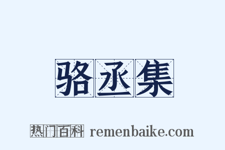 骆丞集是什么意思的图片